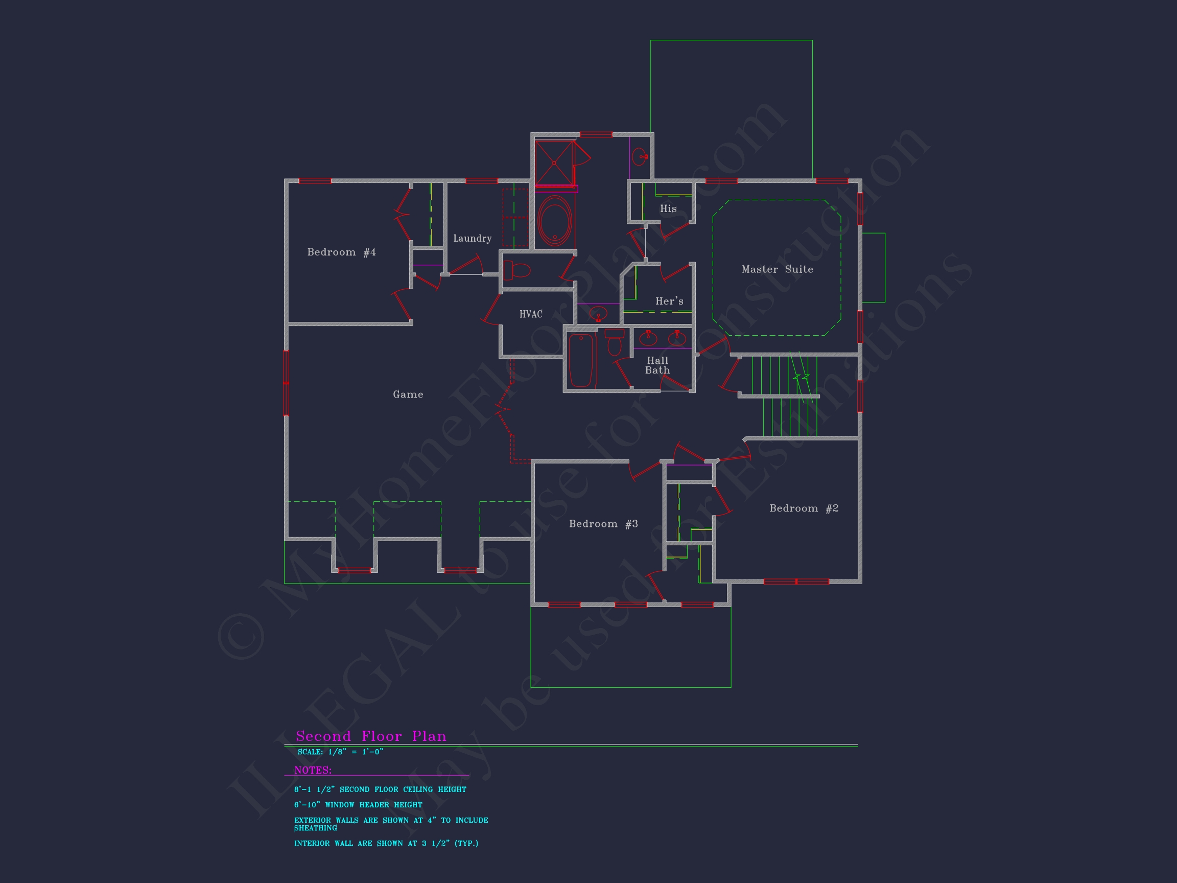 Elegant Home Plan with Detailed Floor Plans & CAD Designs