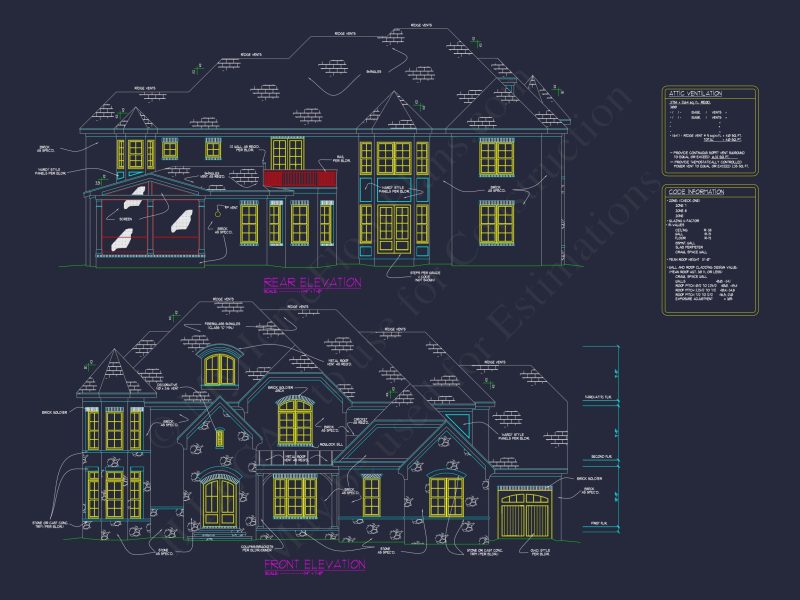 Elegant house Plan with Detailed Floor Plans and CAD Designs