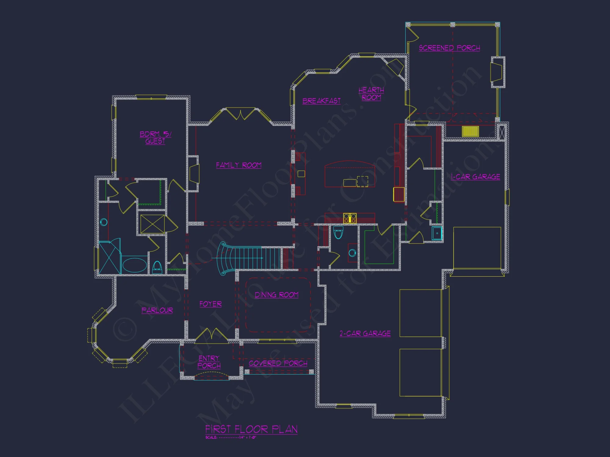 Elegant house Plan with Detailed Floor Plans and CAD Designs