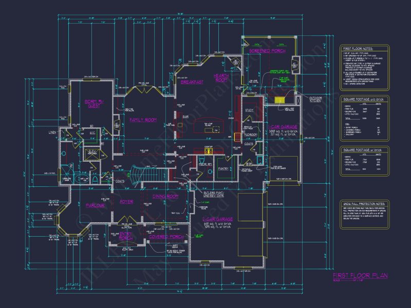Elegant house Plan with Detailed Floor Plans and CAD Designs