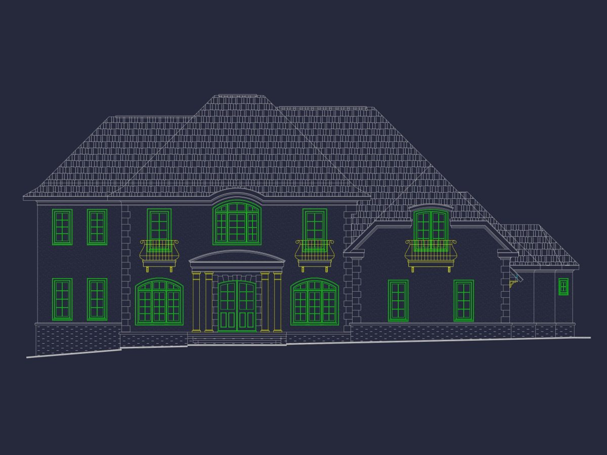Elegant house Plan with Detailed Floor Plans, CAD Designs & Blueprint