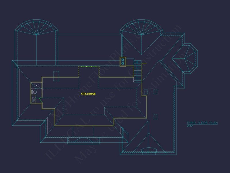Elegant house Plan with Detailed Floor Plans, CAD Designs & Blueprint