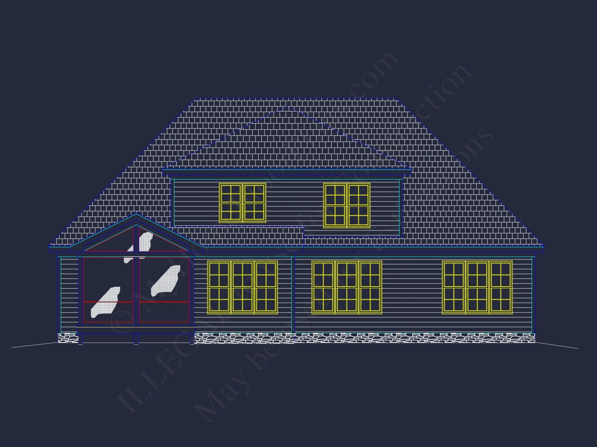 Elegant house Plan with Detailed Floor Plans, CAD Designs, and Blueprint