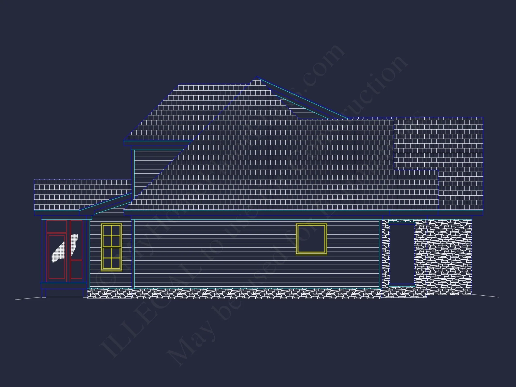 Elegant house Plan with Detailed Floor Plans, CAD Designs, and Blueprint