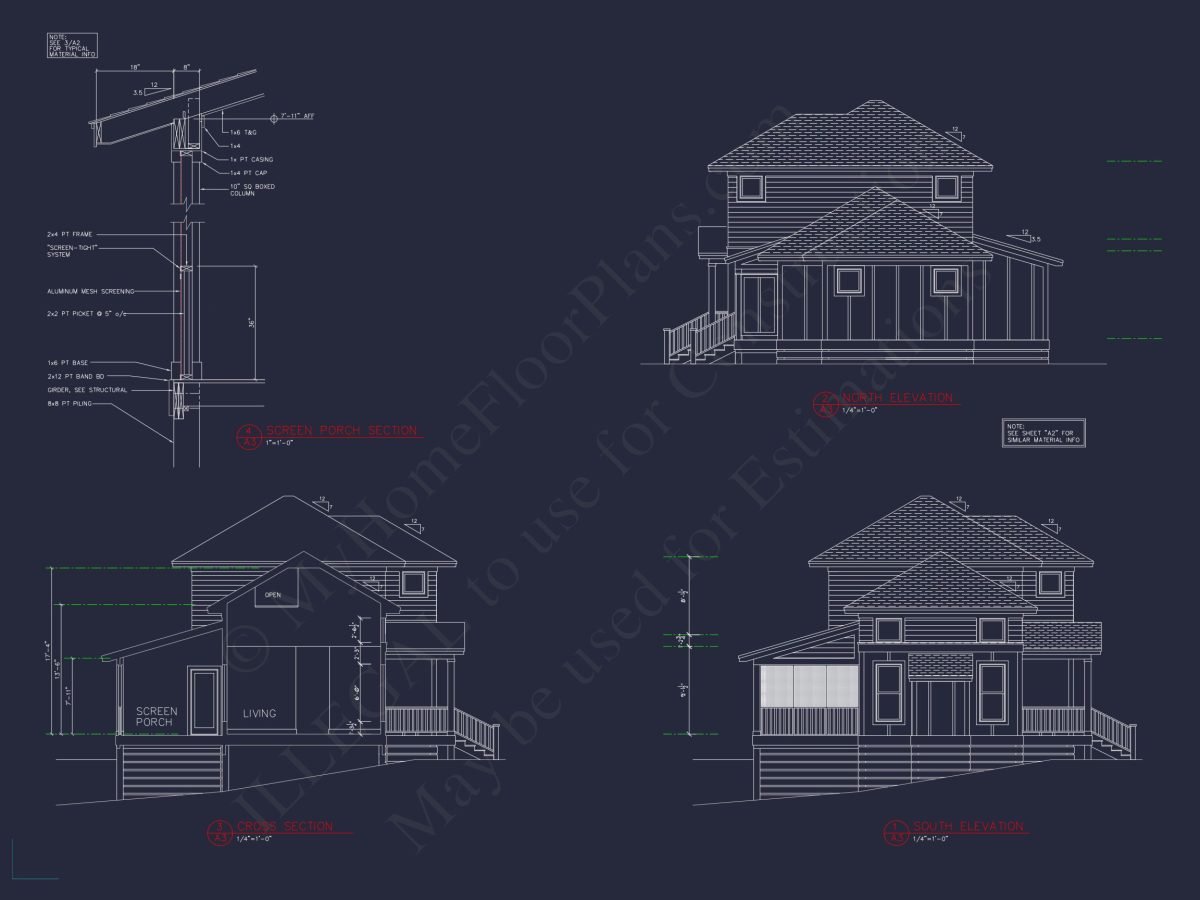 Elegant house Plan with Floor Plan and CAD Architectural Designs