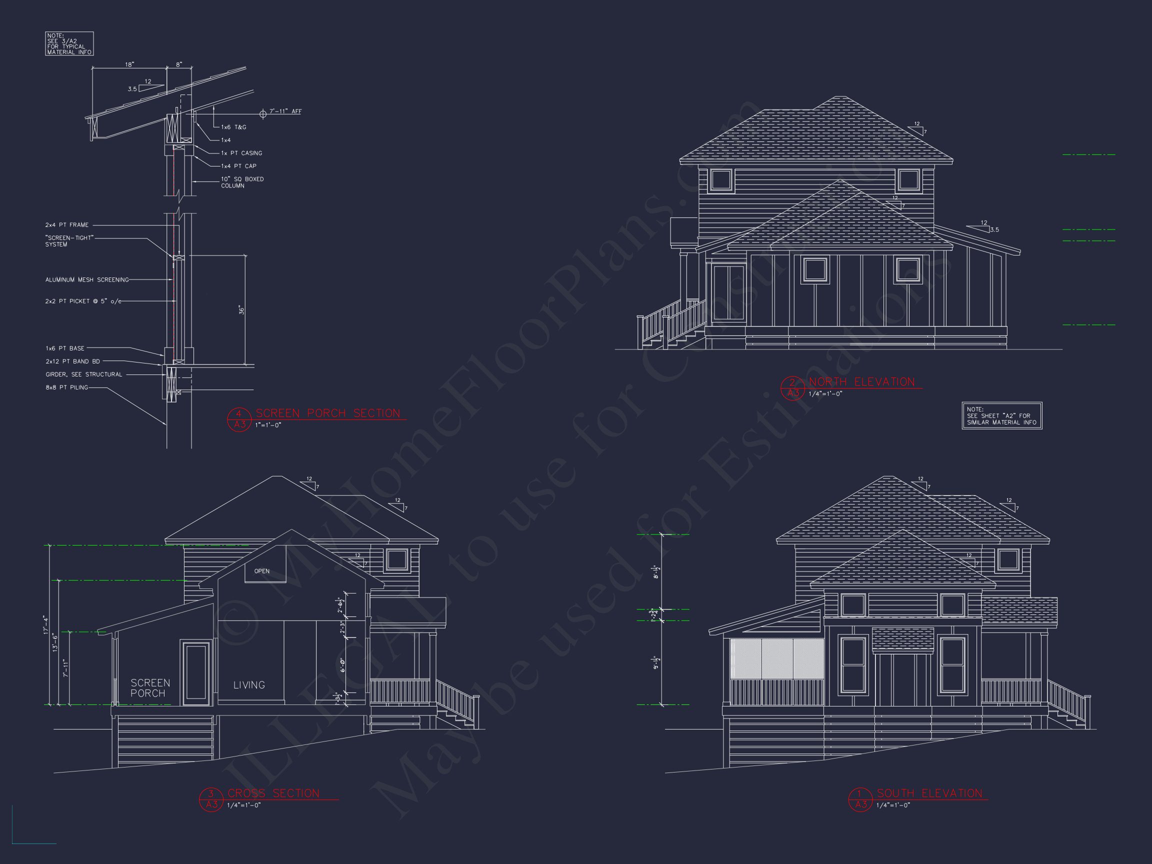 Elegant house Plan with Floor Plan and CAD Architectural Designs