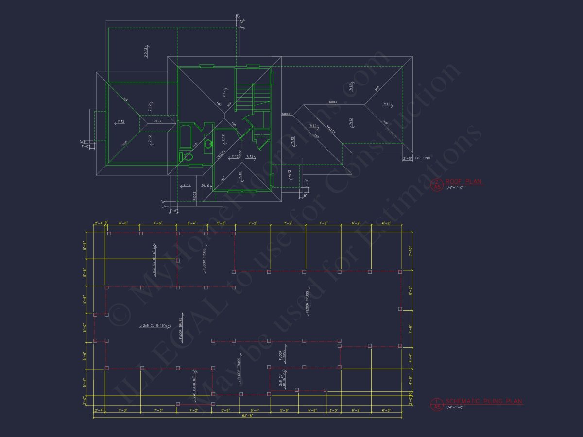 Elegant house Plan with Floor Plan and CAD Architectural Designs
