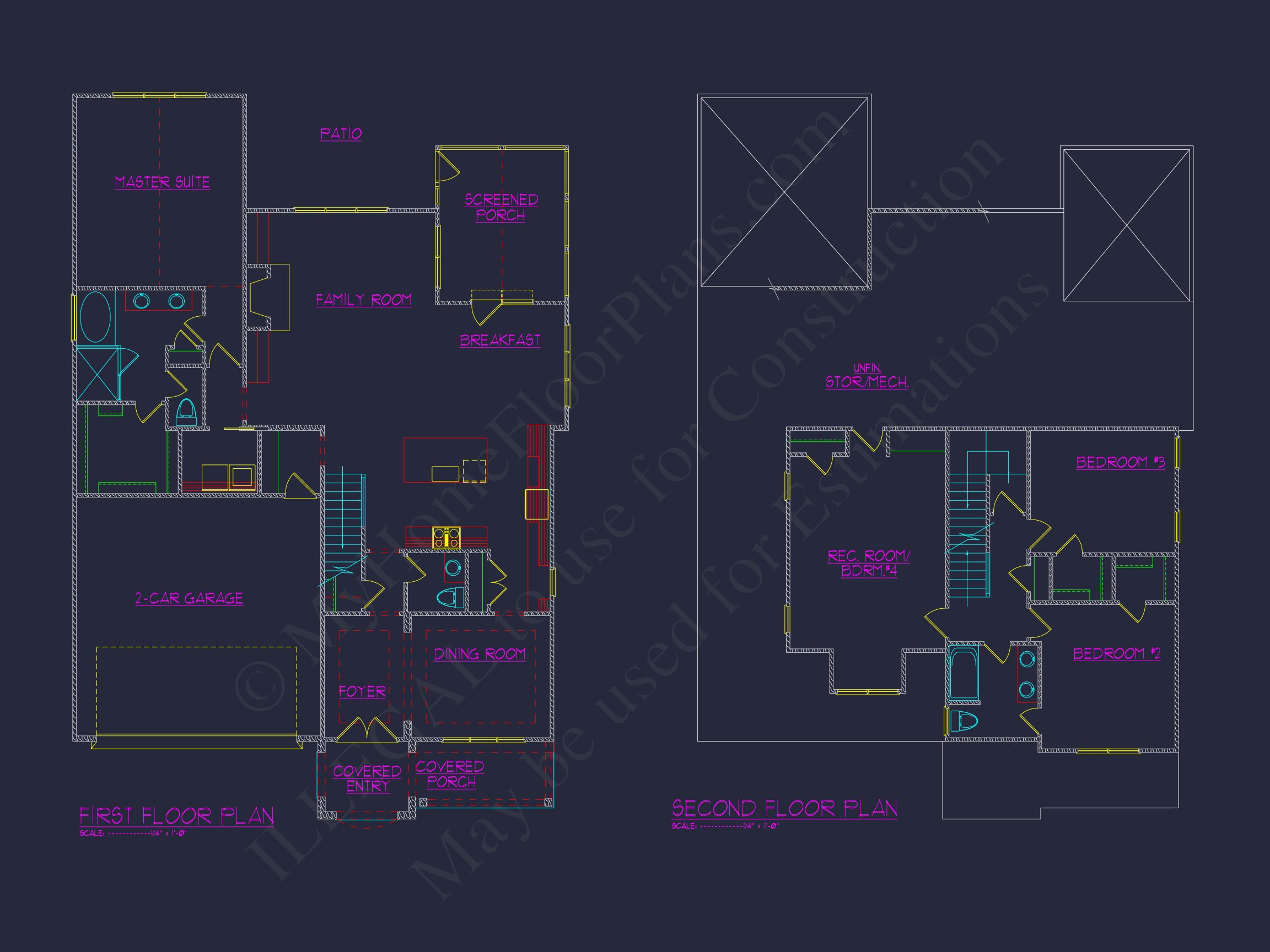 Elegant house Plan with Floor Plan,CAD Blueprint & Designs