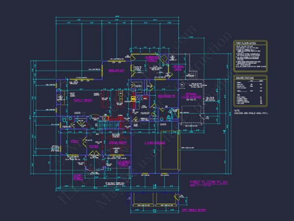 Elegant house Plan with Floor Plan, CAD Designs & Blueprint