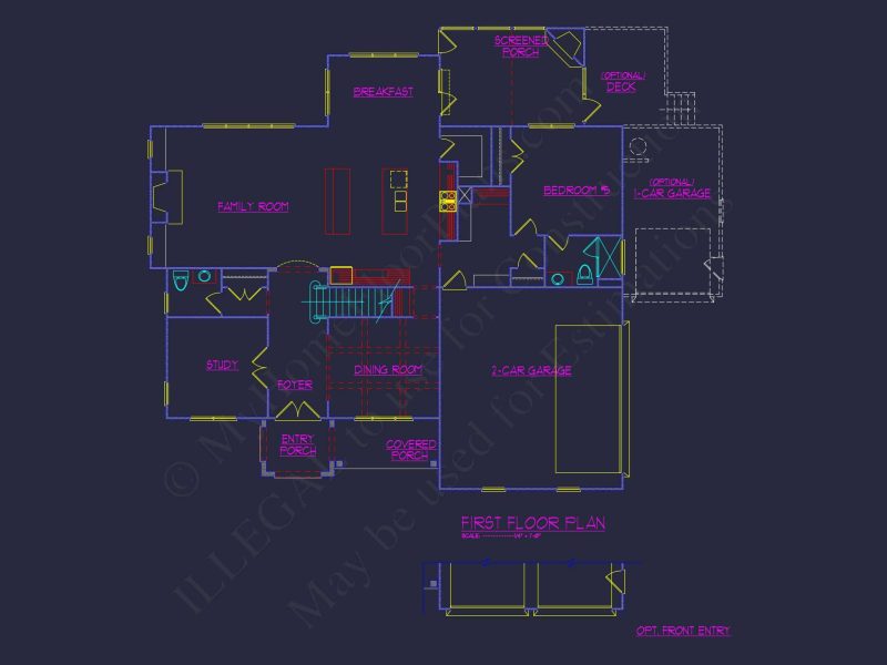 Elegant house Plan with Floor Plan, CAD Designs & Blueprint