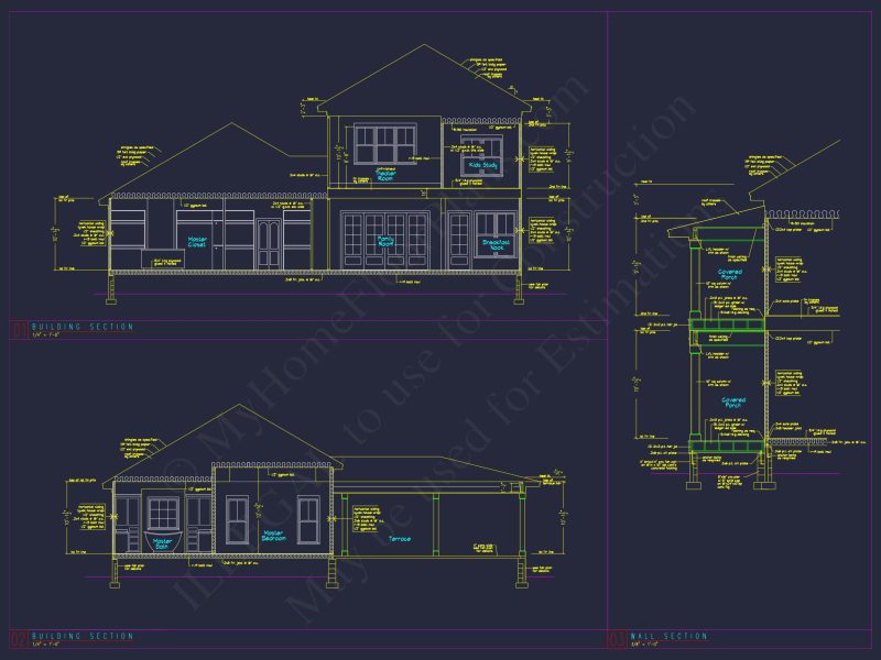 Elegant house Plan with Floor Plans and Blueprint Designs