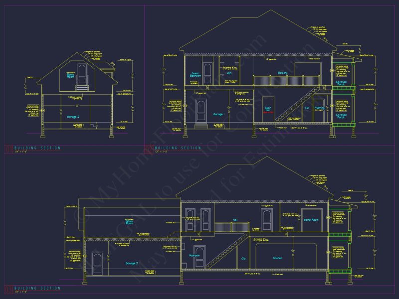 Elegant house Plan with Floor Plans and Blueprint Designs