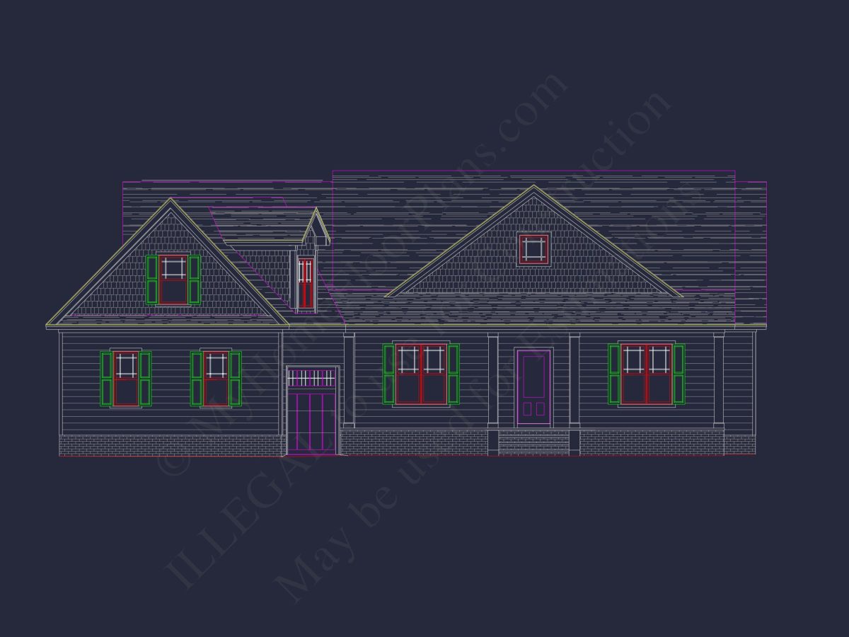 Elegant house Plan with Floor Plans, CAD Blueprint & Designs