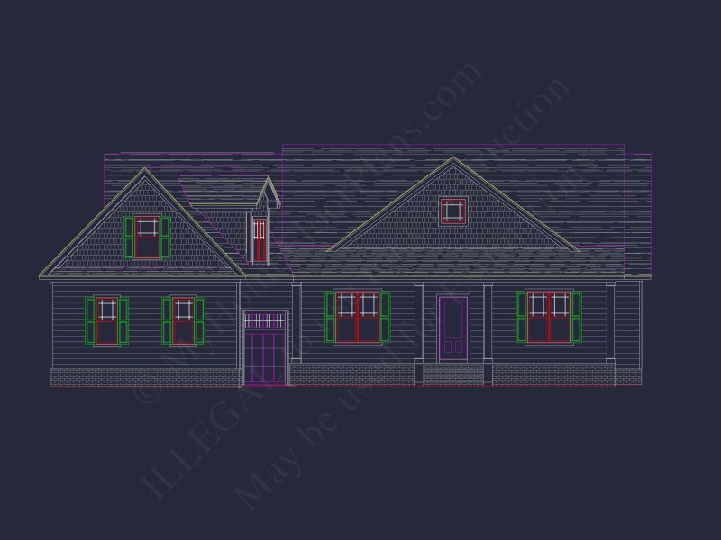 Elegant house Plan with Floor Plans, CAD Blueprint & Designs