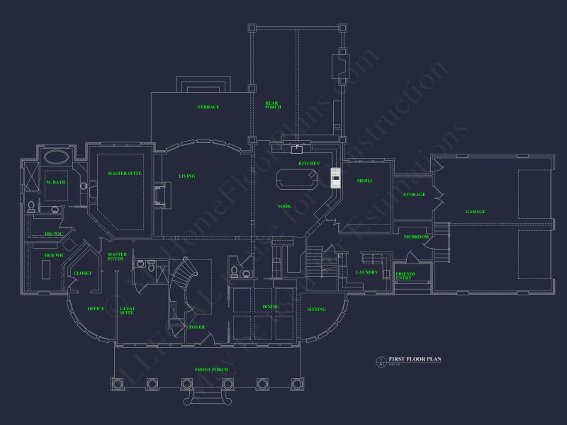 Elegant house Plan with Full Blueprint, CAD, & Designs