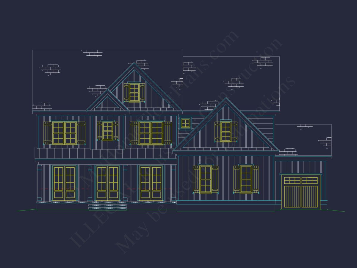 Elegant house Plan with Modern Floor Plan Designs and CAD Blueprints