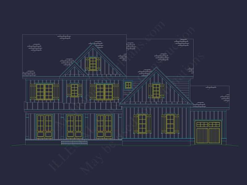 Elegant house Plan with Modern Floor Plan Designs and CAD Blueprints