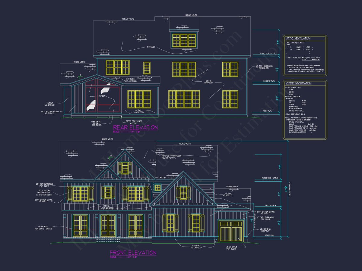 Elegant house Plan with Modern Floor Plan Designs and CAD Blueprints