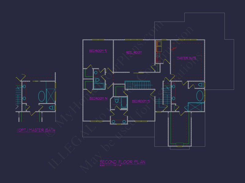 Elegant house Plan with Modern Floor Plan Designs and CAD Blueprints