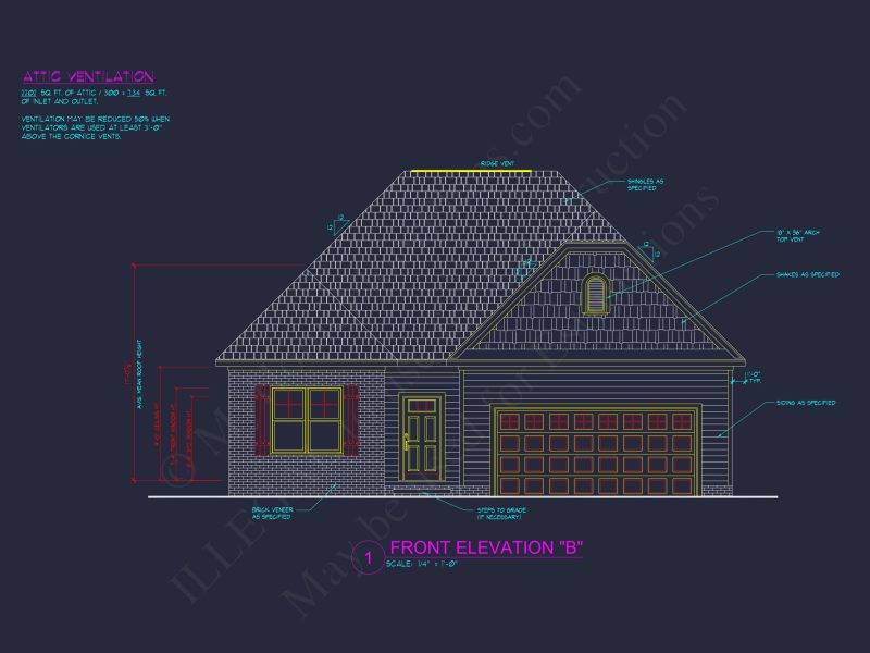 Elegant house Plan with Open Floor Blueprint and CAD Designs