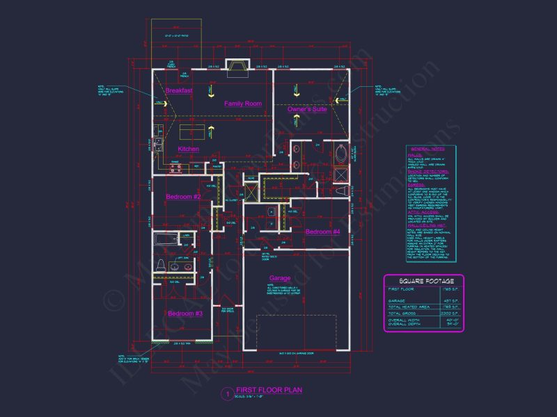 Elegant house Plan with Open Floor Blueprint and CAD Designs