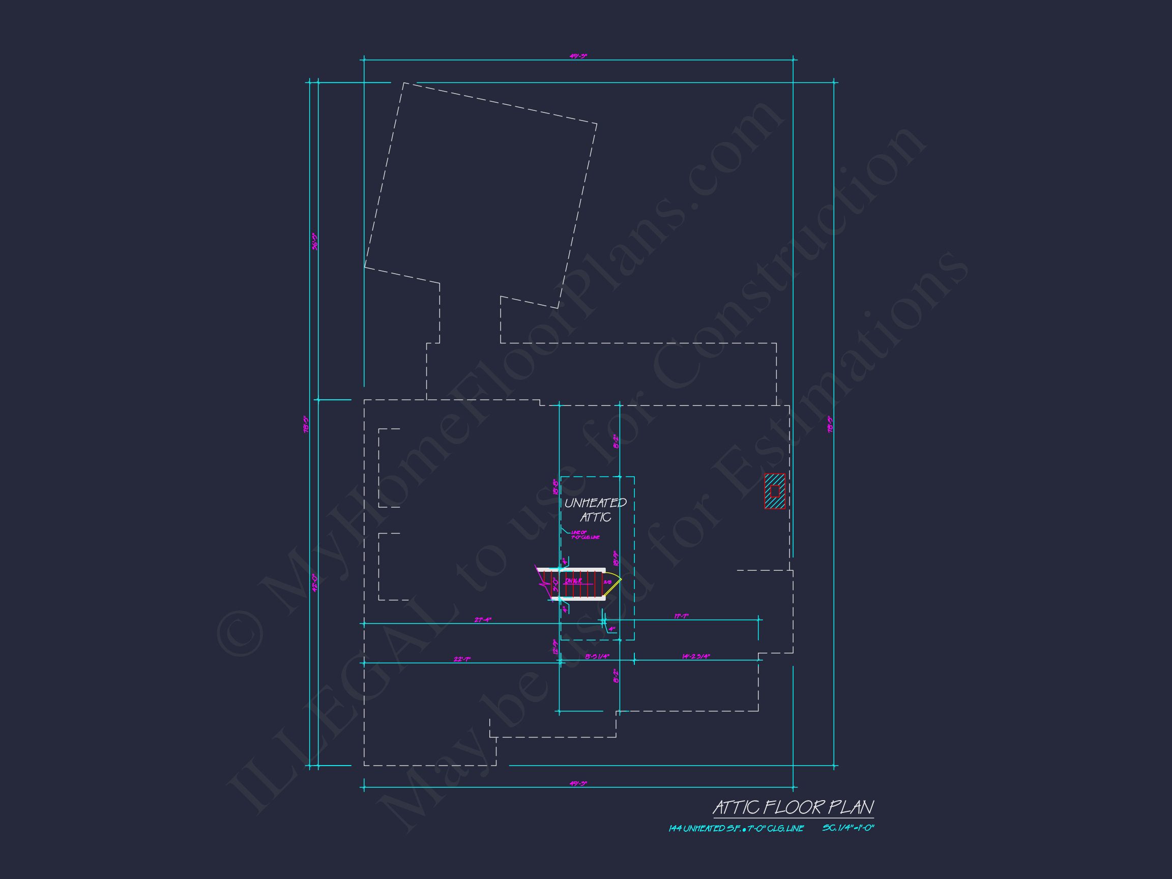 Elegant Home Plan with Open Floor Design and Architectural Blueprint