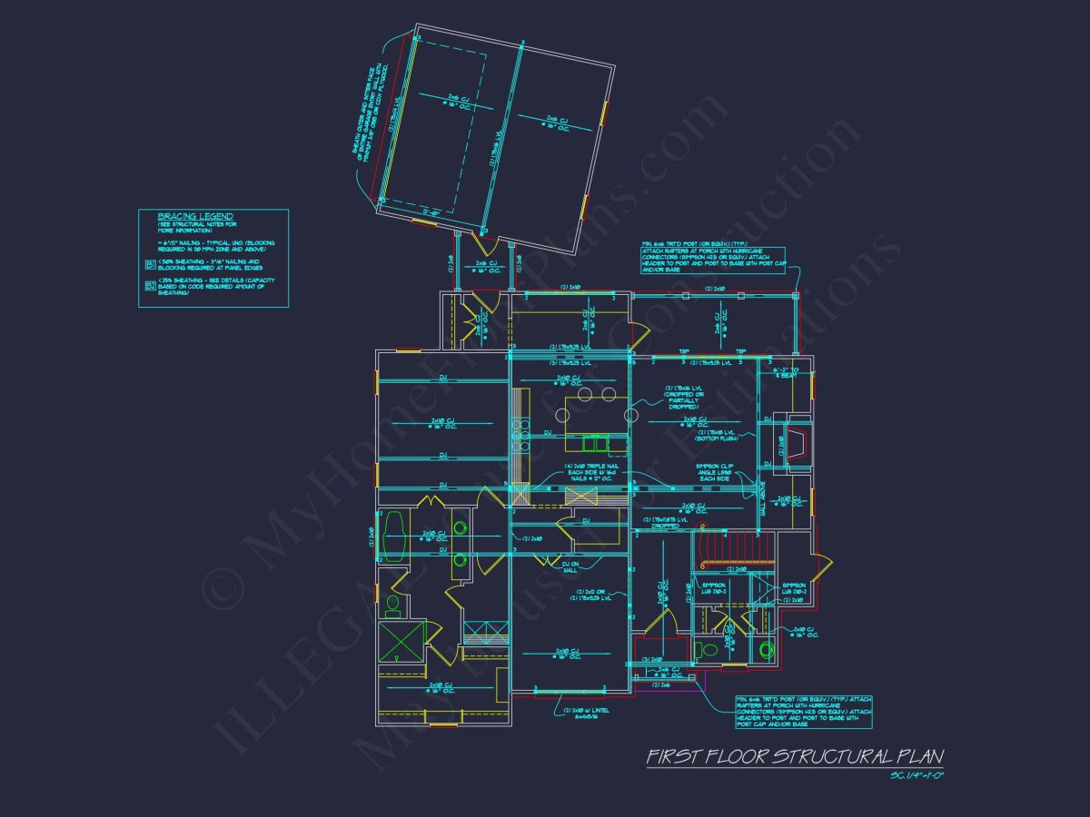 Elegant house Plan with Open Floor Design and Architectural Blueprint