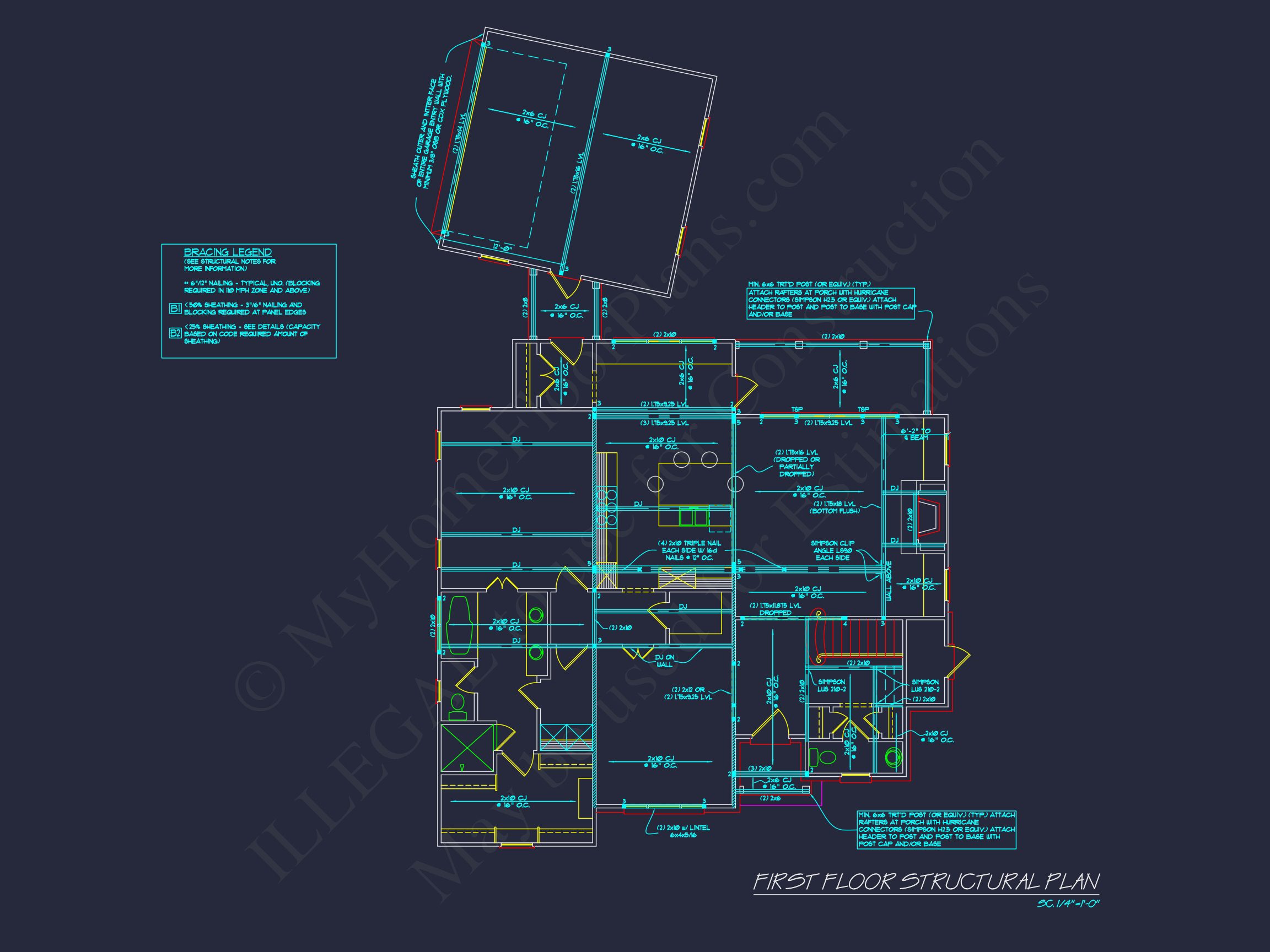 Elegant Home Plan with Open Floor Design and Architectural Blueprint