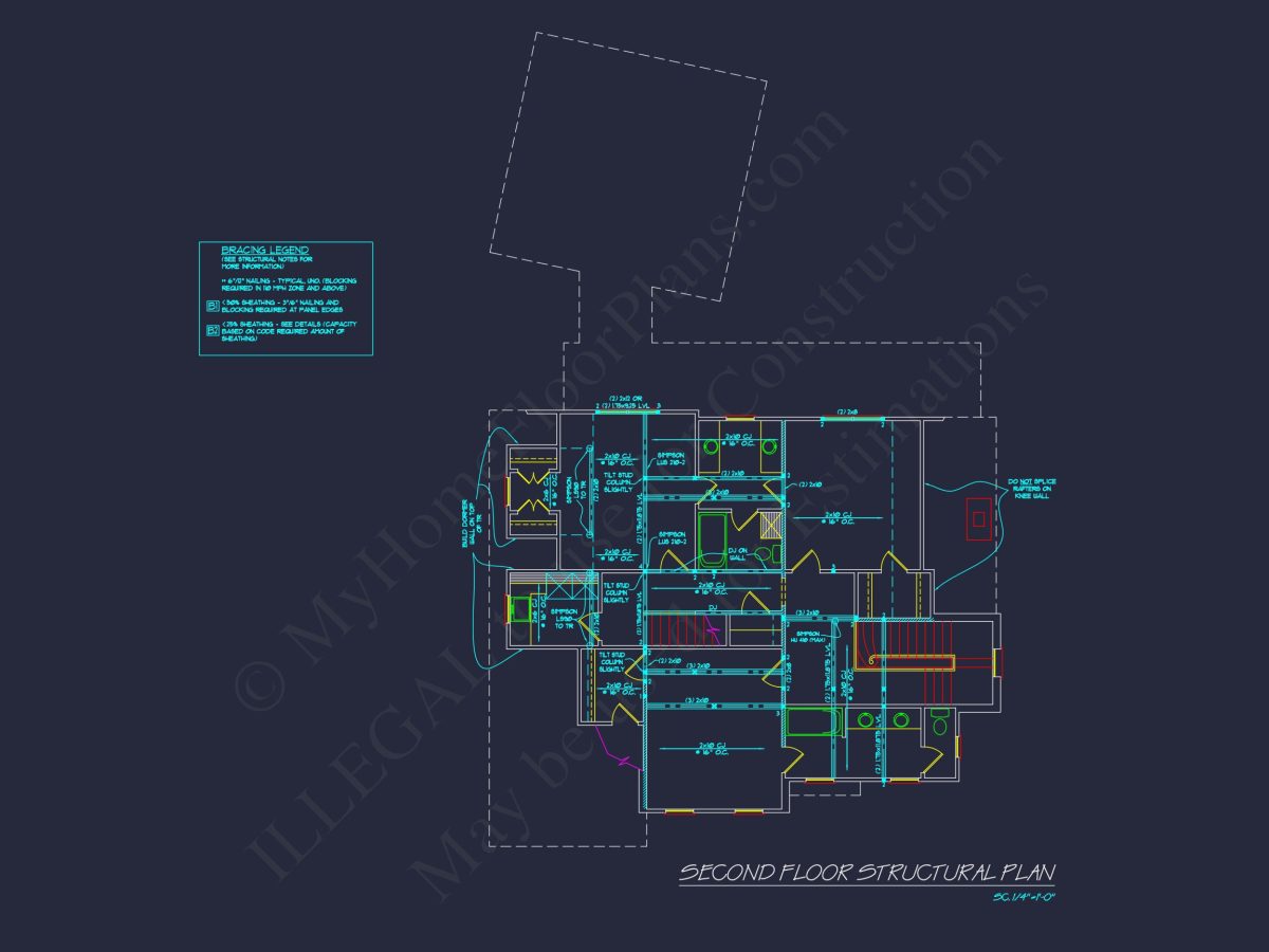Elegant house Plan with Open Floor Design and Architectural Blueprint