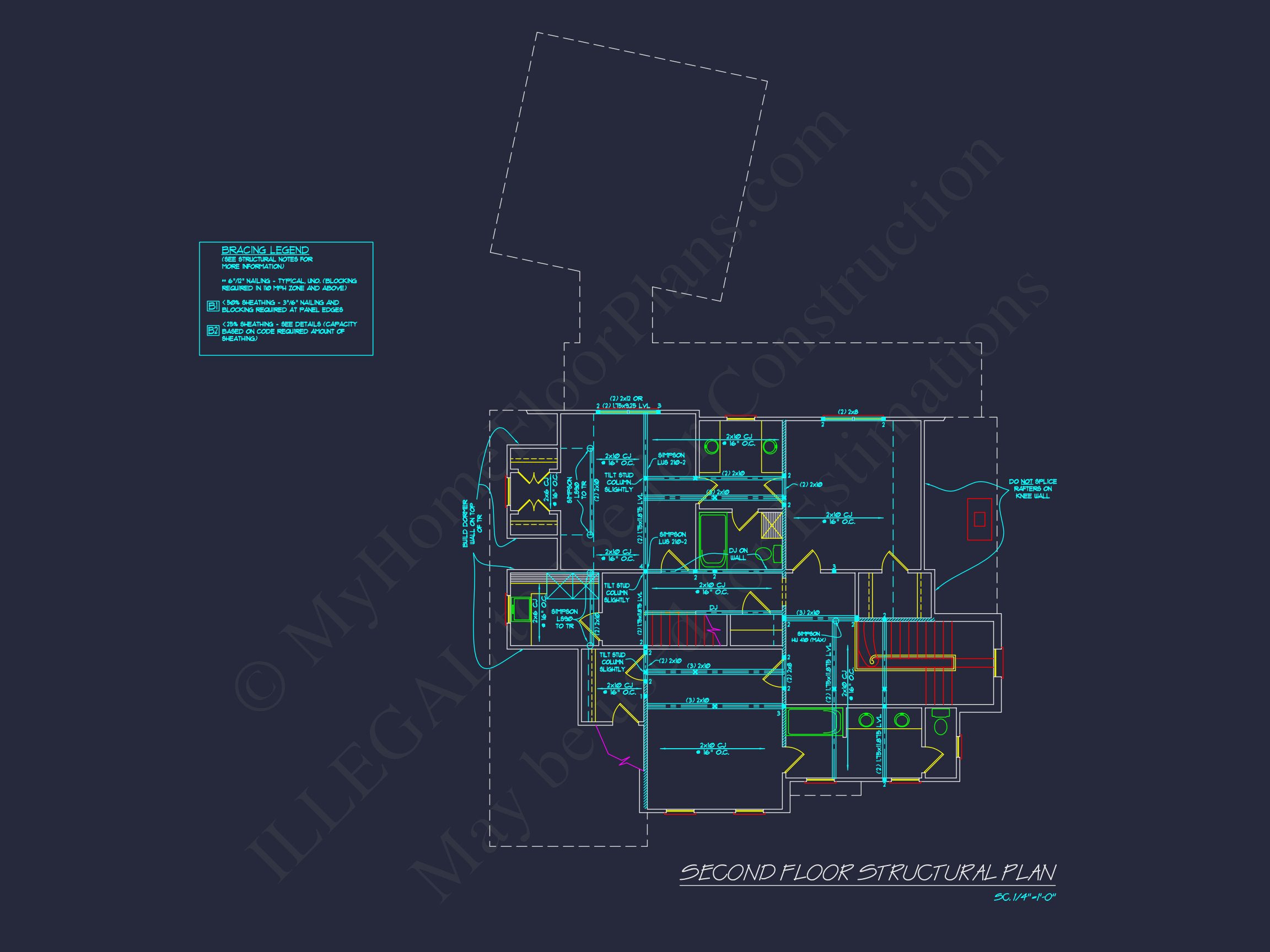 Elegant Home Plan with Open Floor Design and Architectural Blueprint