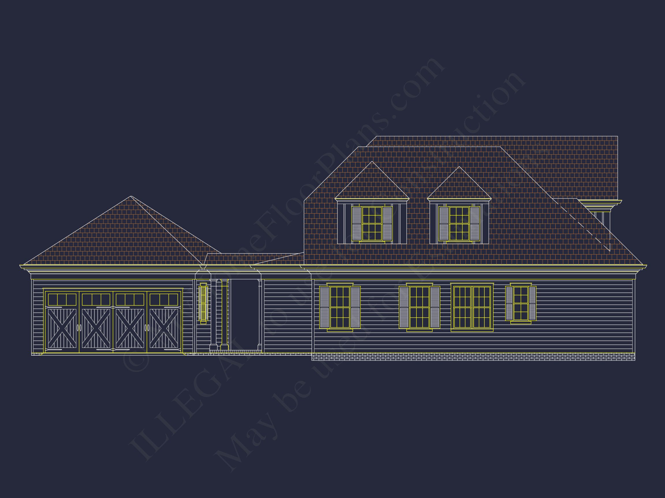 Elegant Home Plan with Open Floor Design and Architectural Blueprint