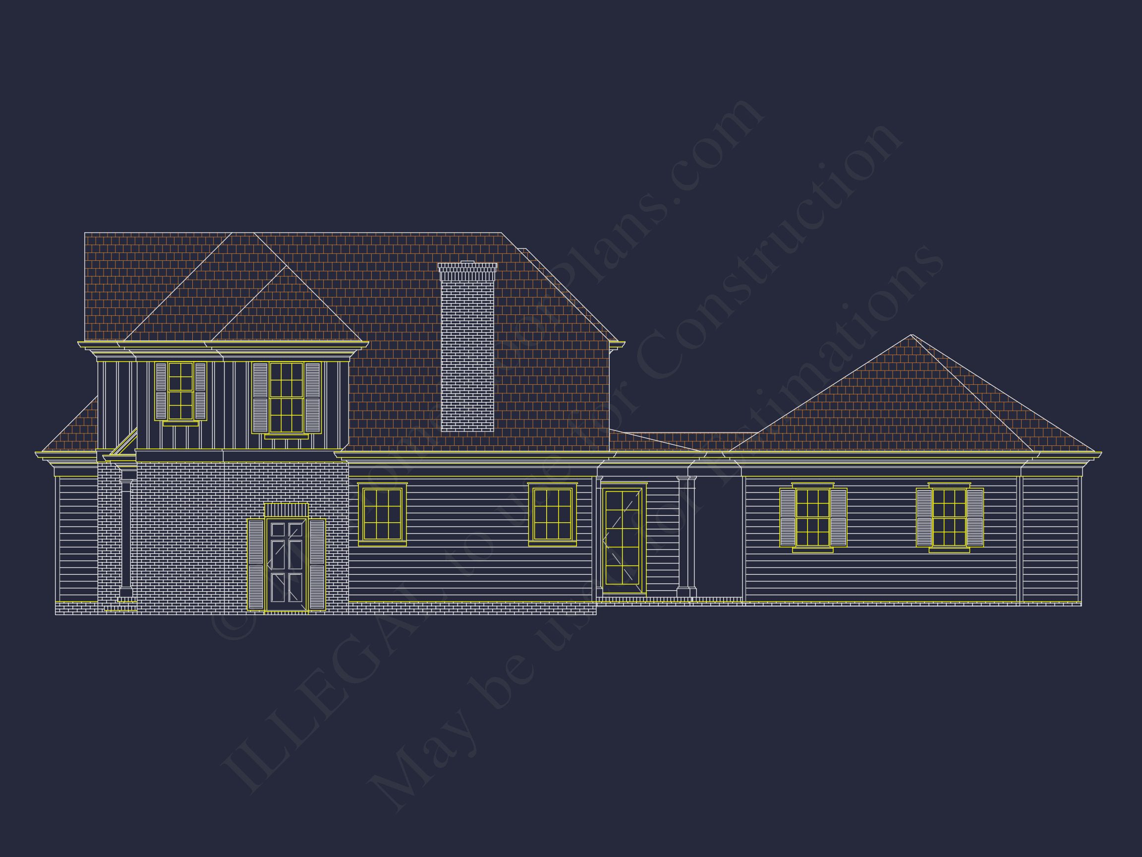 Elegant Home Plan with Open Floor Design and Architectural Blueprint