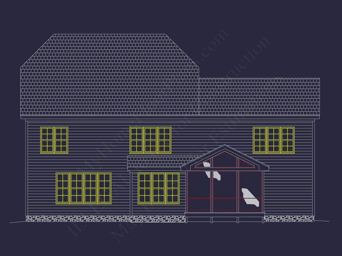 Elegant house Plan with Open Floor Plan, CAD & Blueprint Designs