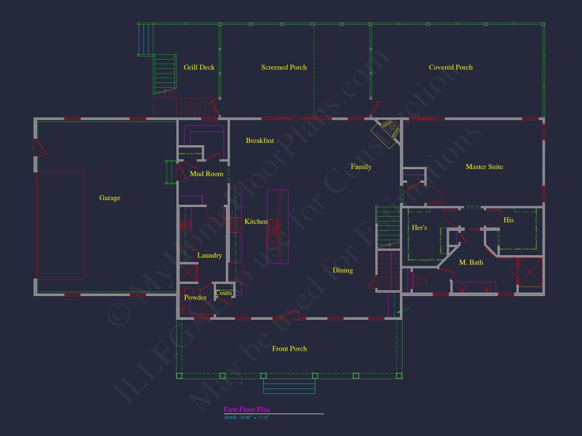 Elegant house Plan with Spacious Design, Blueprint, and CAD