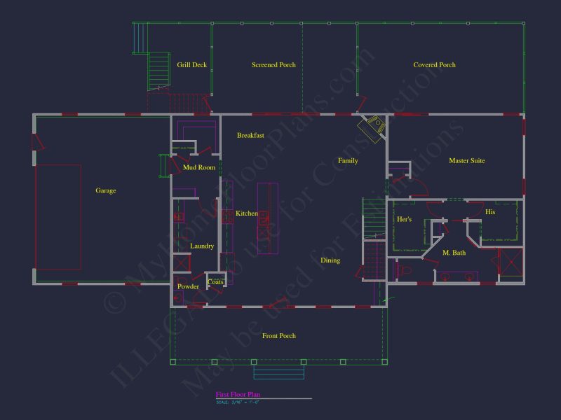 Elegant house Plan with Spacious Design, Blueprint, and CAD