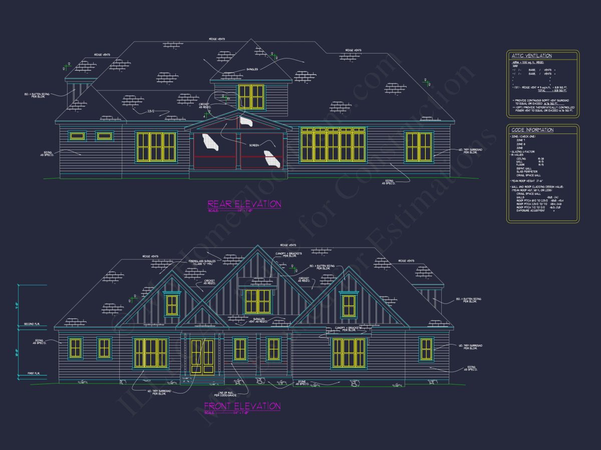Elegant house Plan with Spacious Floor Design and CAD Blueprint