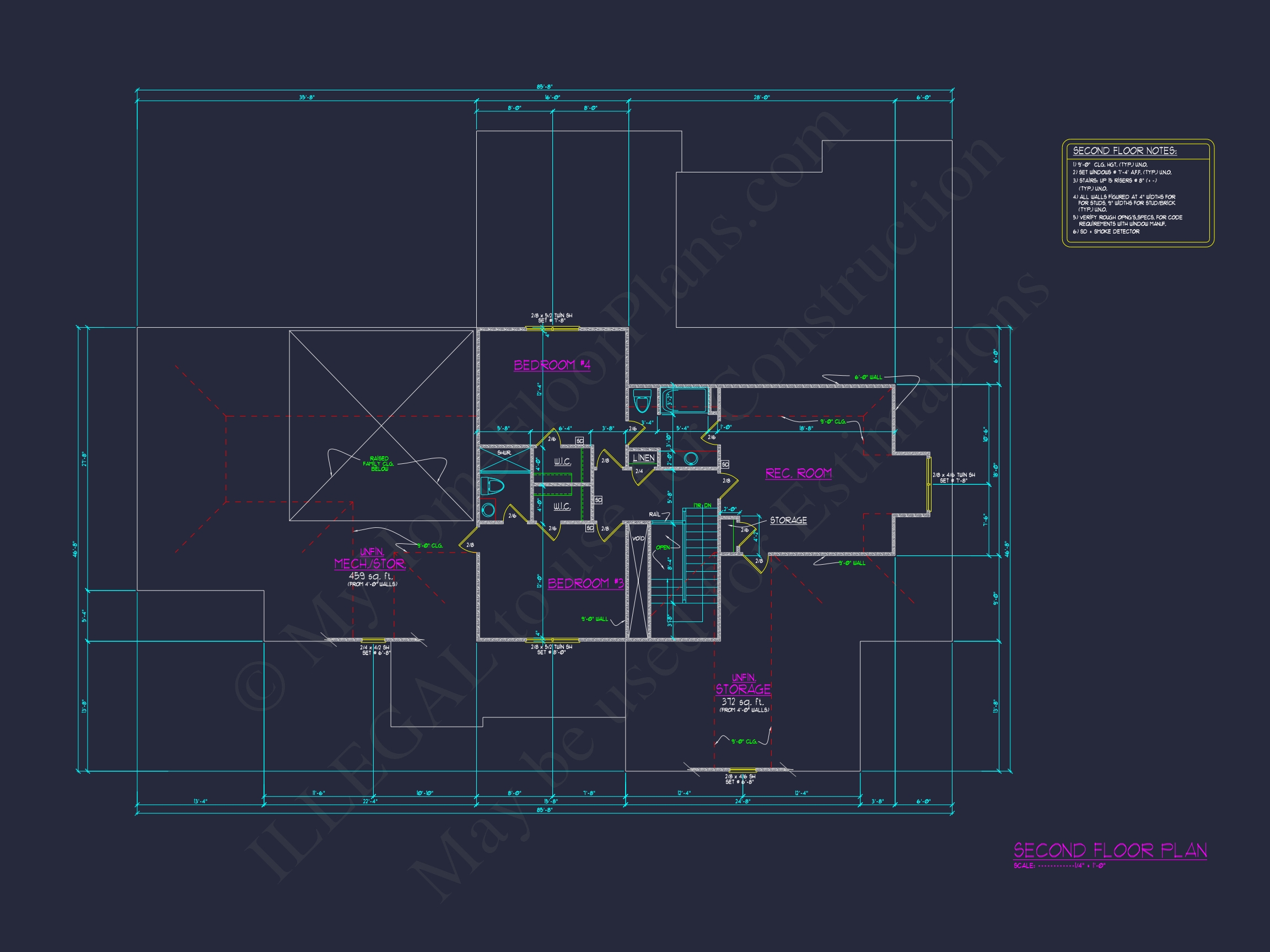 Elegant Home Plan with Spacious Floor Design and CAD Blueprint