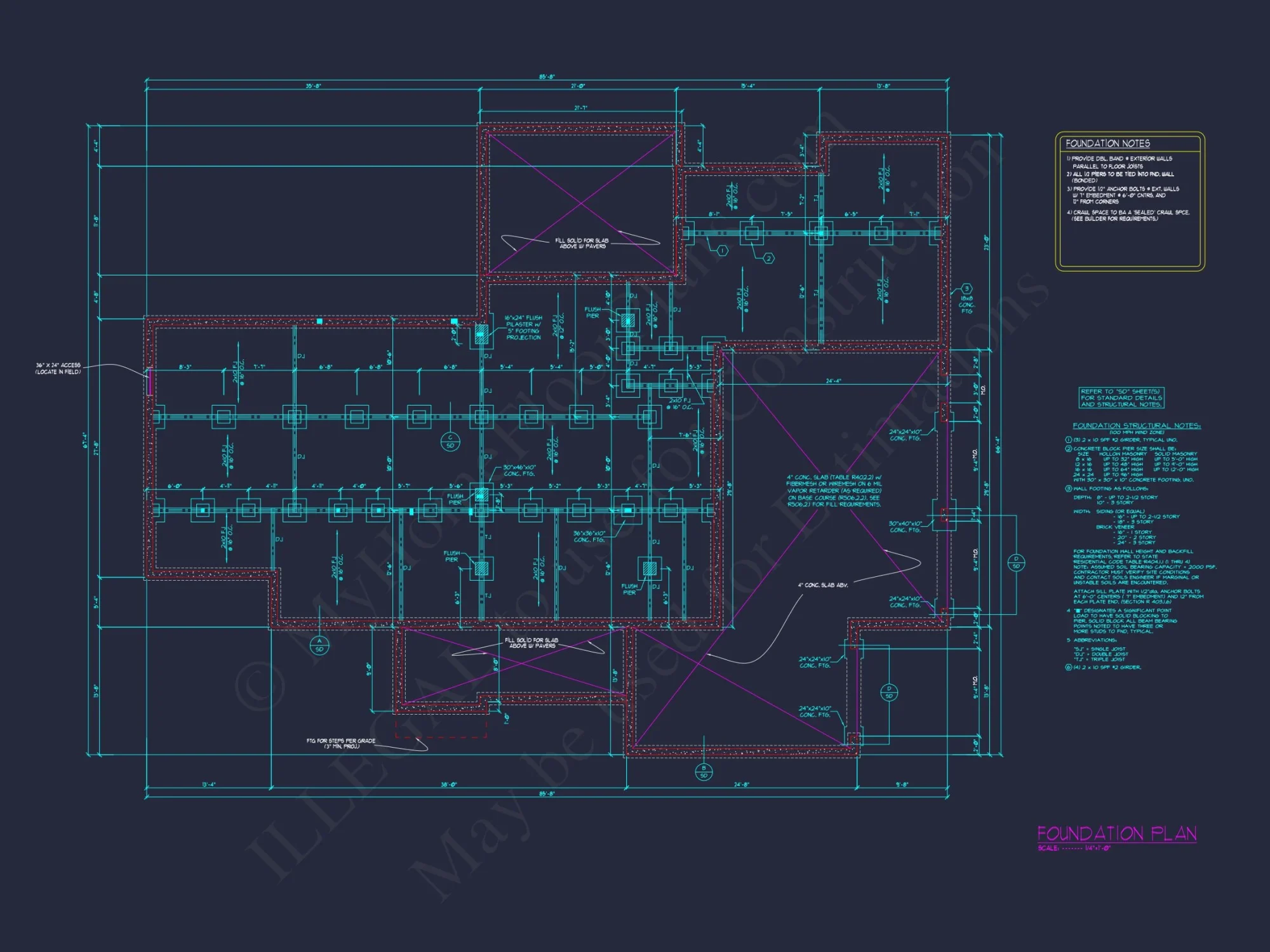 Elegant House Plan with Spacious Floor Design and CAD Blueprint