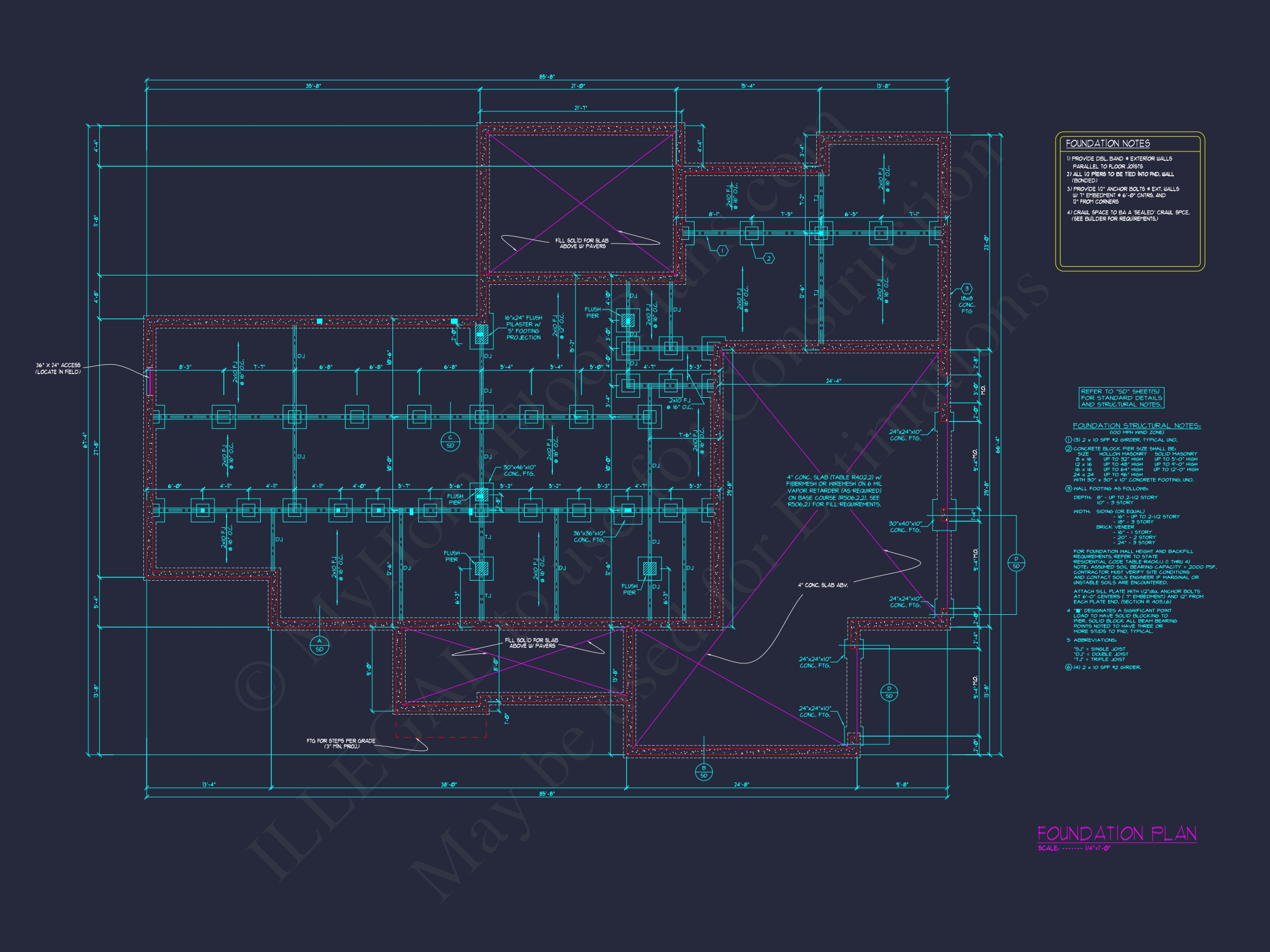 Elegant Home Plan with Spacious Floor Design and CAD Blueprint