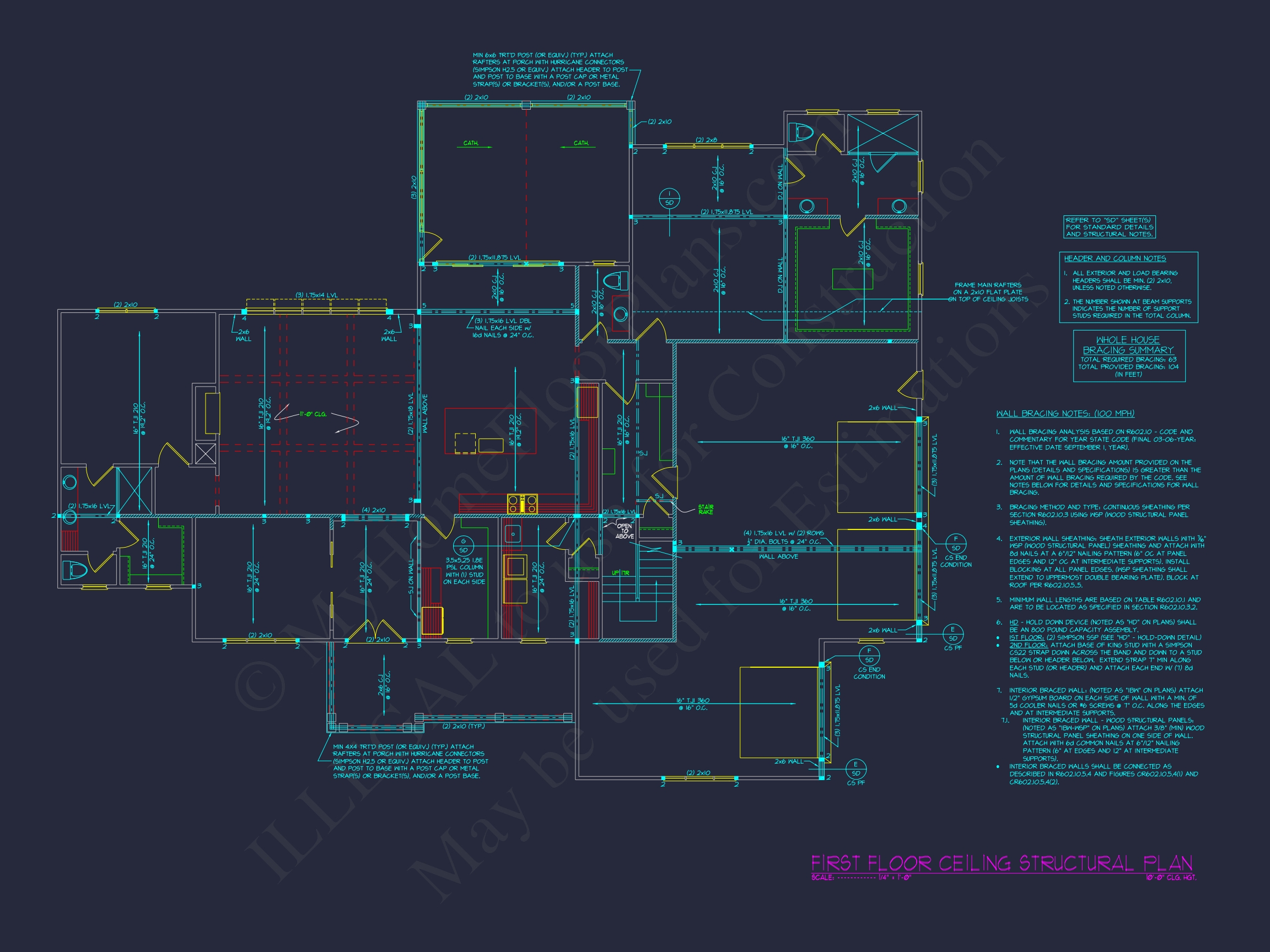 Elegant Home Plan with Spacious Floor Design and CAD Blueprint