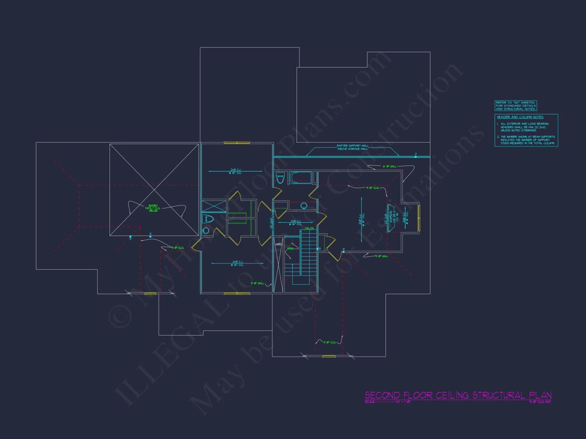 Elegant House Plan with Spacious Floor Design and CAD Blueprint