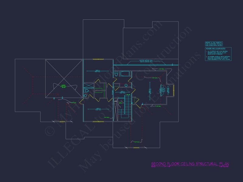 Elegant house Plan with Spacious Floor Design and CAD Blueprint