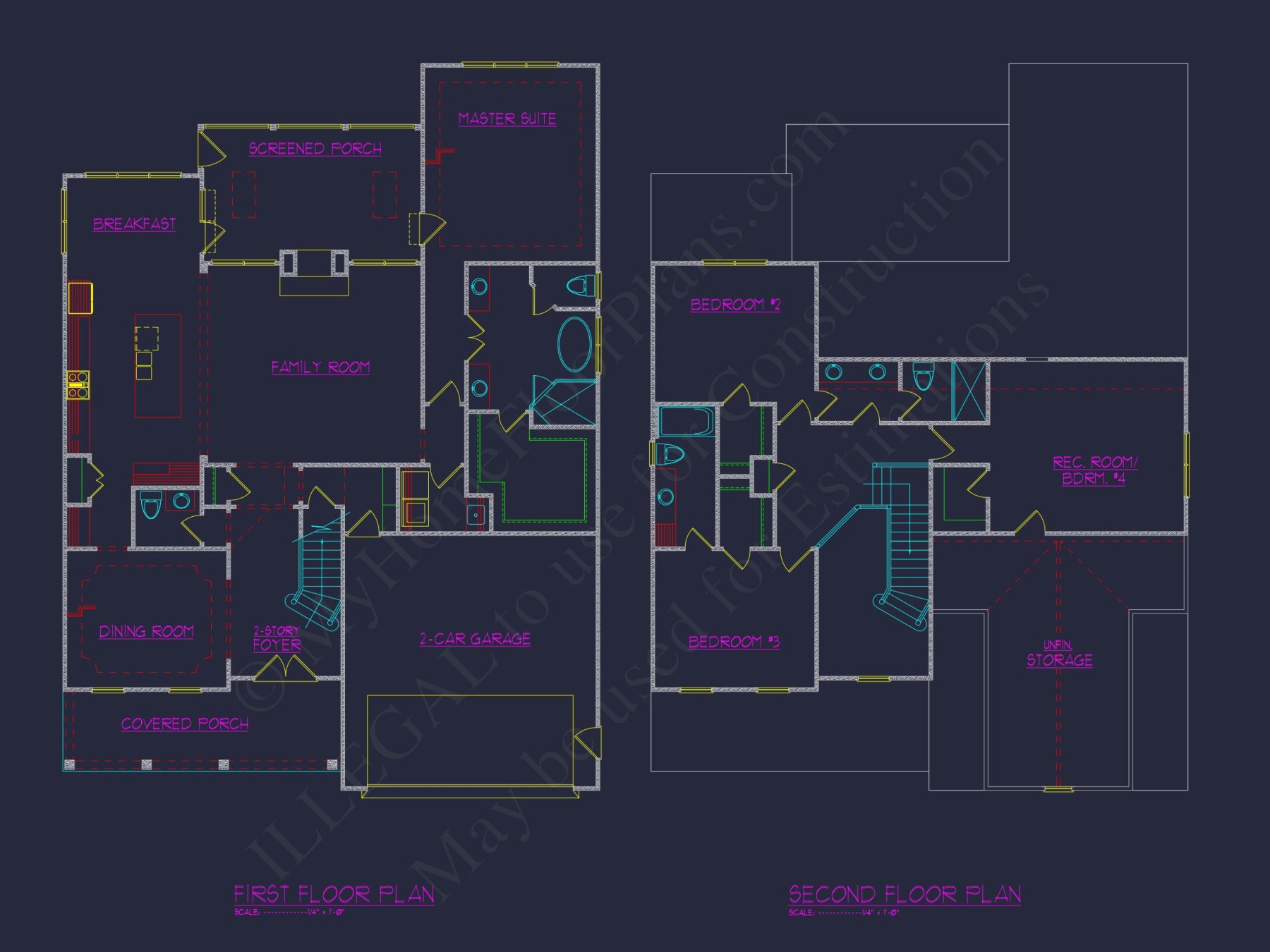 Elegant house Plan with Spacious Floor Plan and Architectural Designs