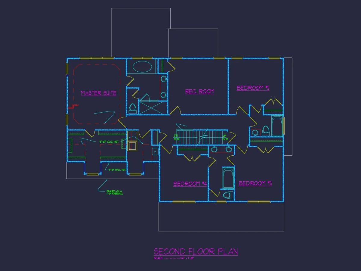 Elegant house Plan with Spacious Floor Plan and CAD Blueprint Designs
