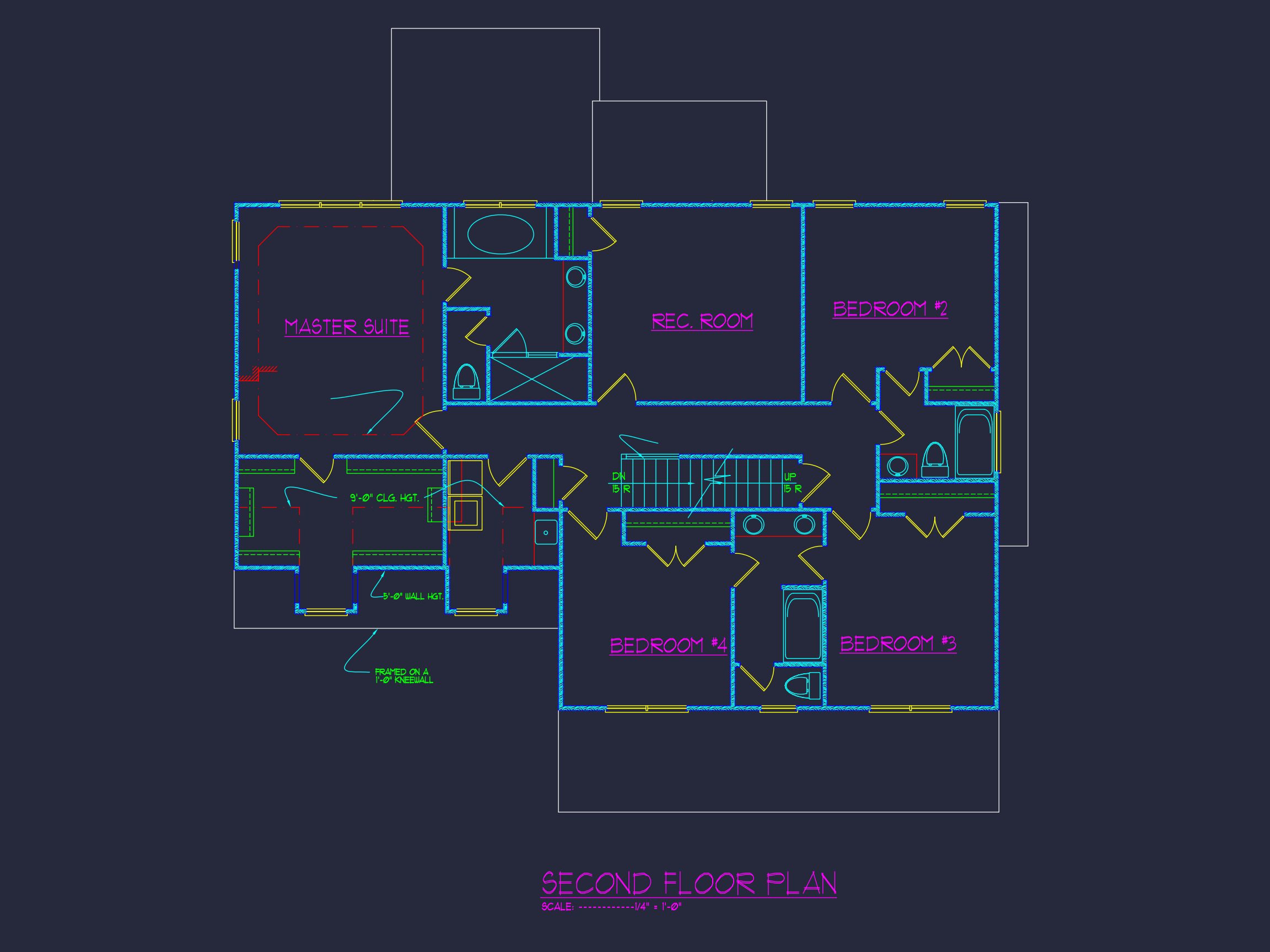 Elegant Home Plan with Spacious Floor Plan and CAD Blueprint Designs