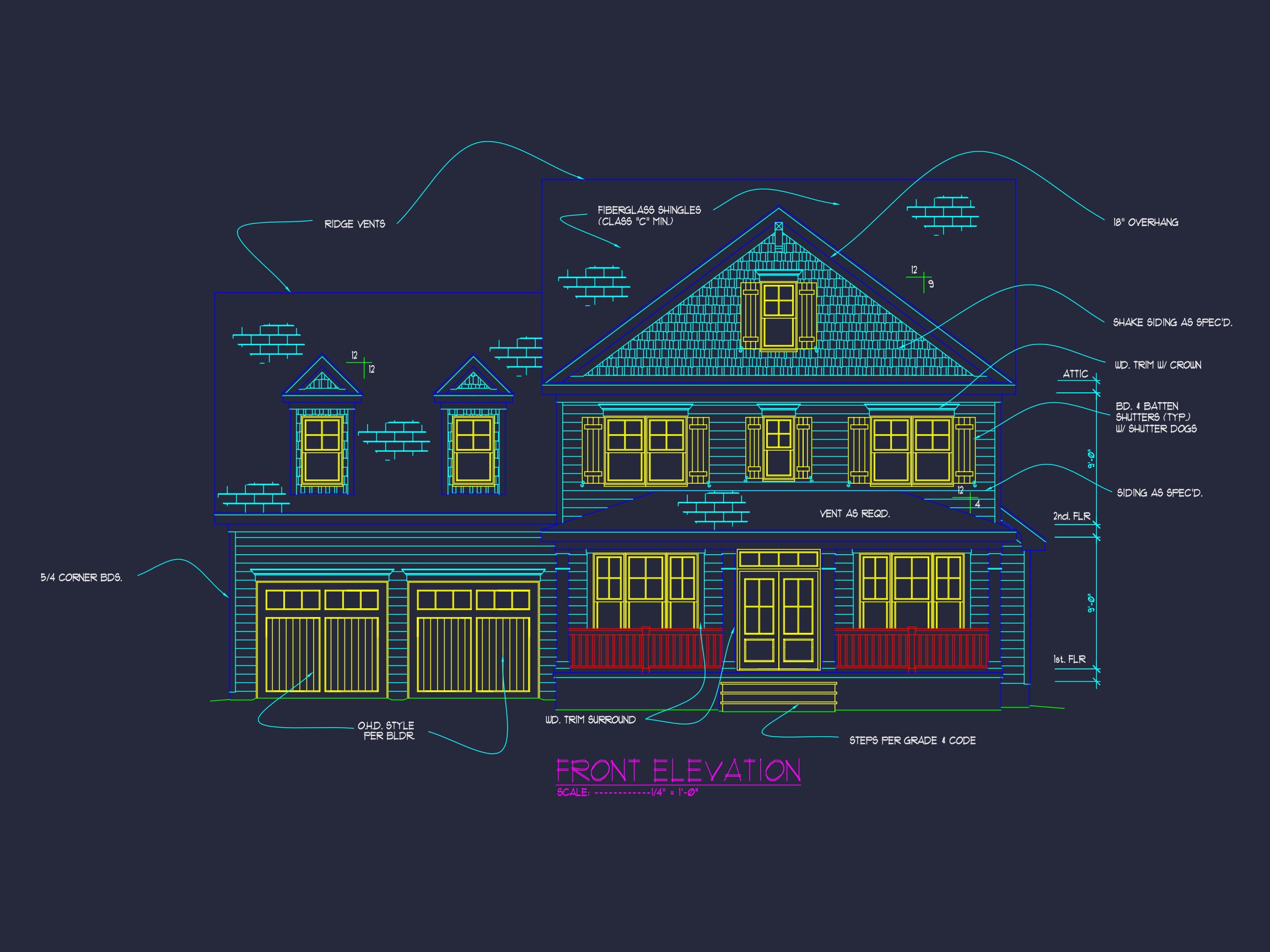 Elegant Home Plan with Spacious Floor Plan and CAD Blueprint Designs