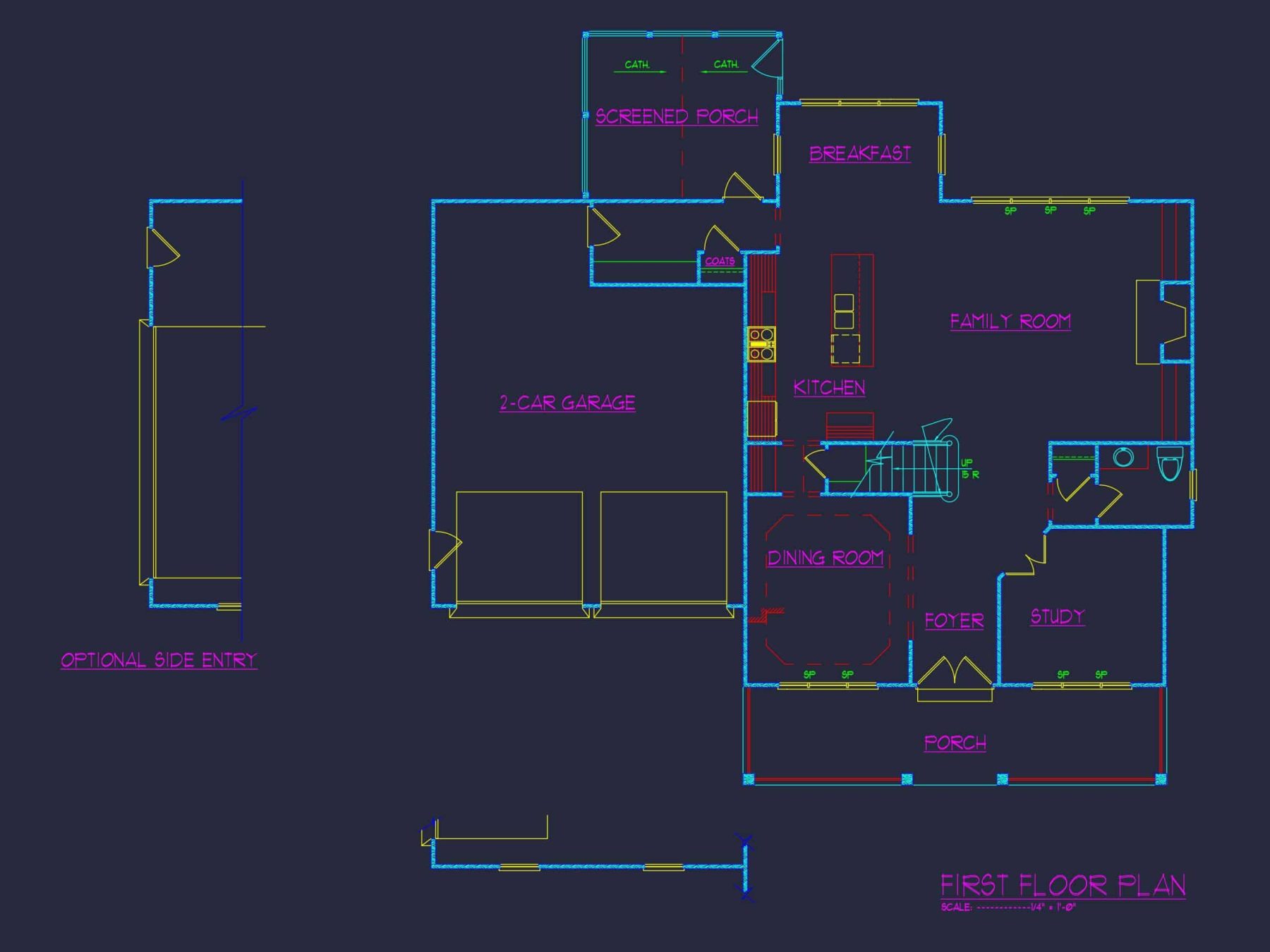 Elegant house Plan with Spacious Floor Plan and CAD Blueprint Designs