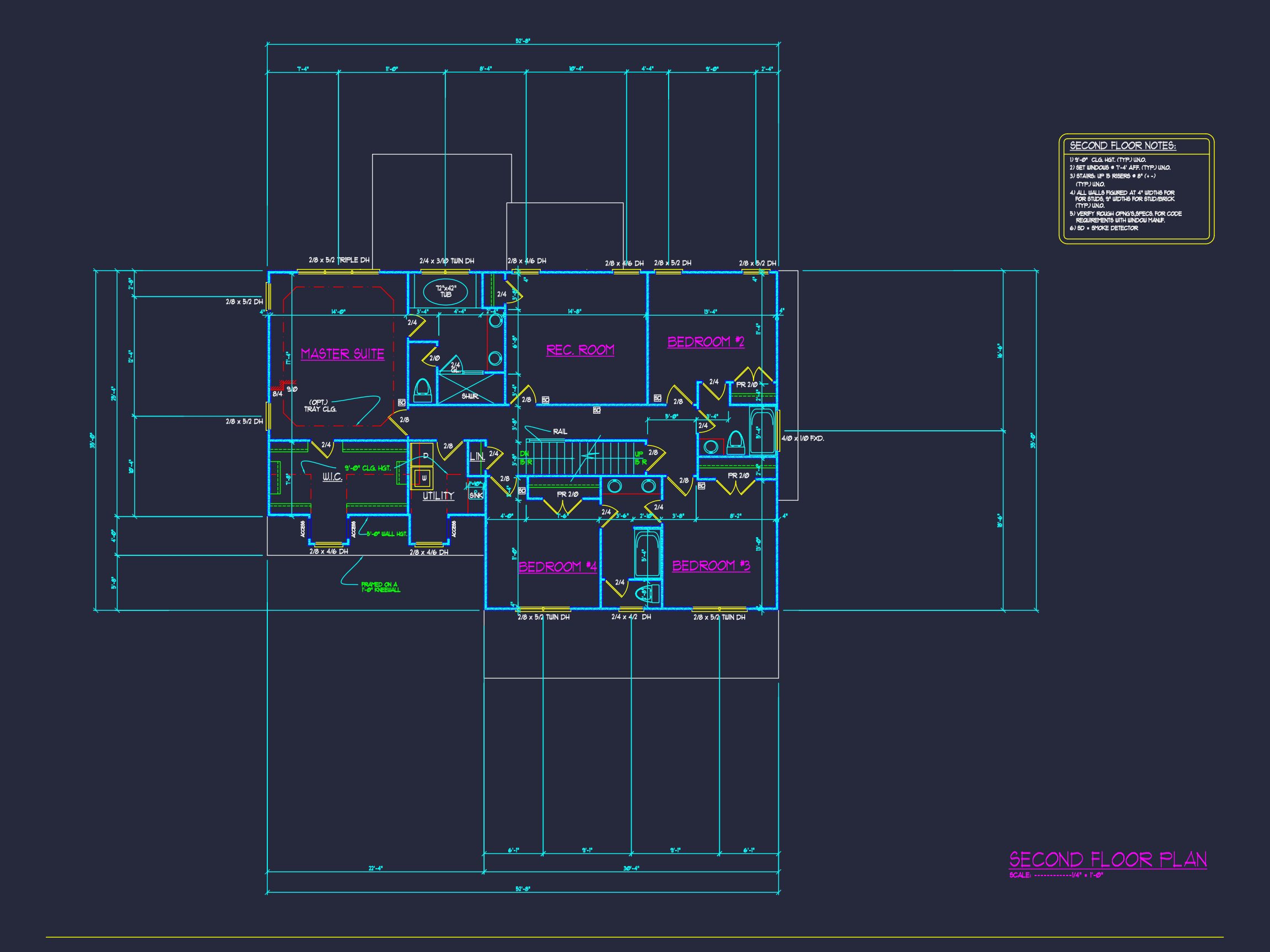 Elegant Home Plan with Spacious Floor Plan and CAD Blueprint Designs