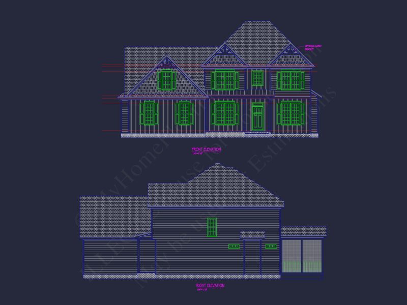 Elegant house Plan with Spacious Floor Plan and CAD Designs
