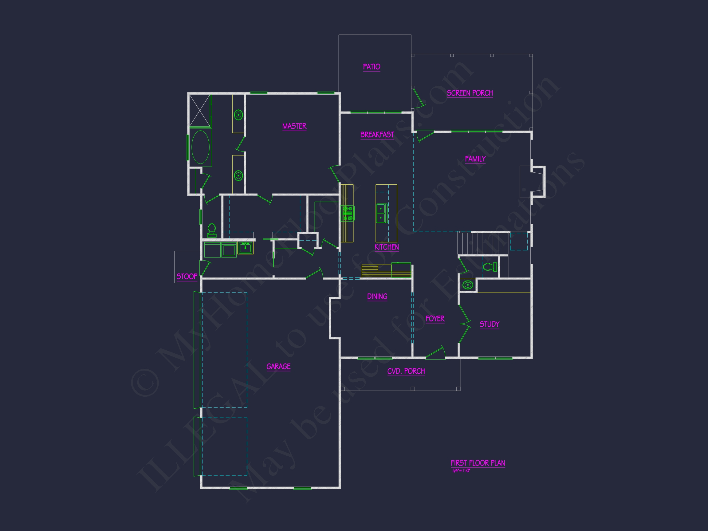 Elegant Home Plan with Spacious Floor Plan and CAD Designs